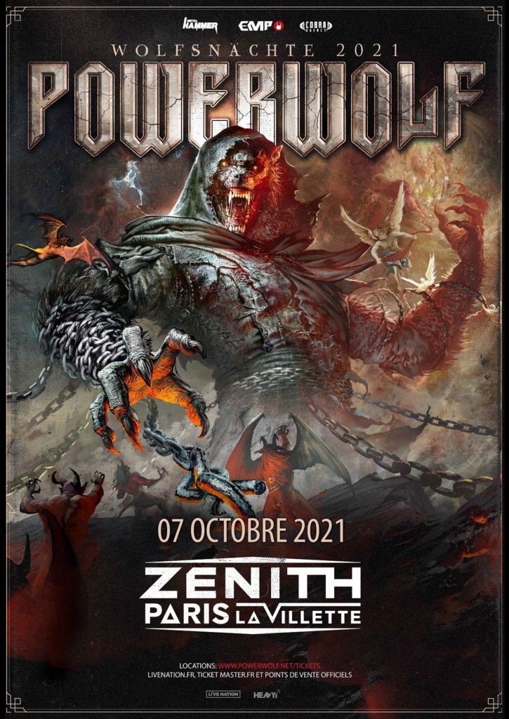 Powerwolf Zénith de Paris 2021