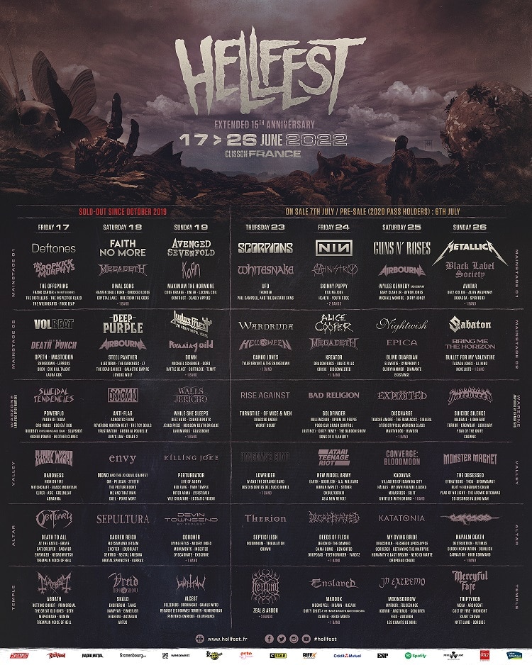 Hellfest 2022 lineup