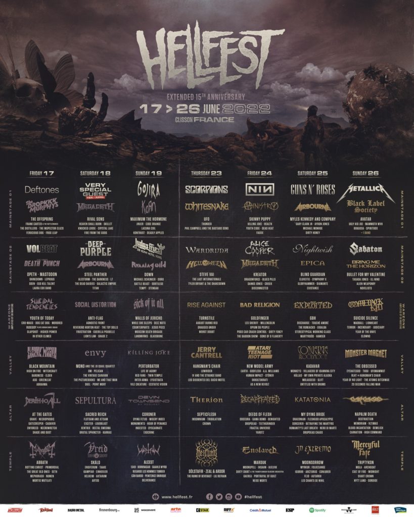 Hellfest 2022 lineup